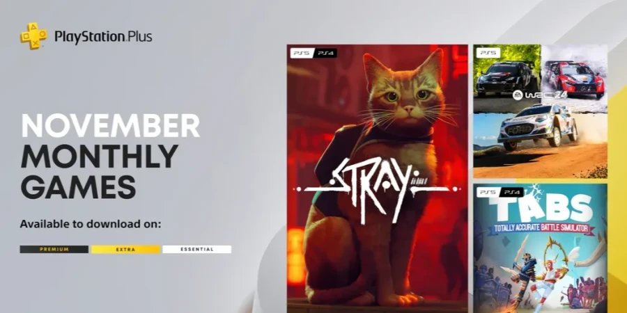Stray, WRC 24 и TABS добавят в ноябрьскую подборку PlayStation Plus