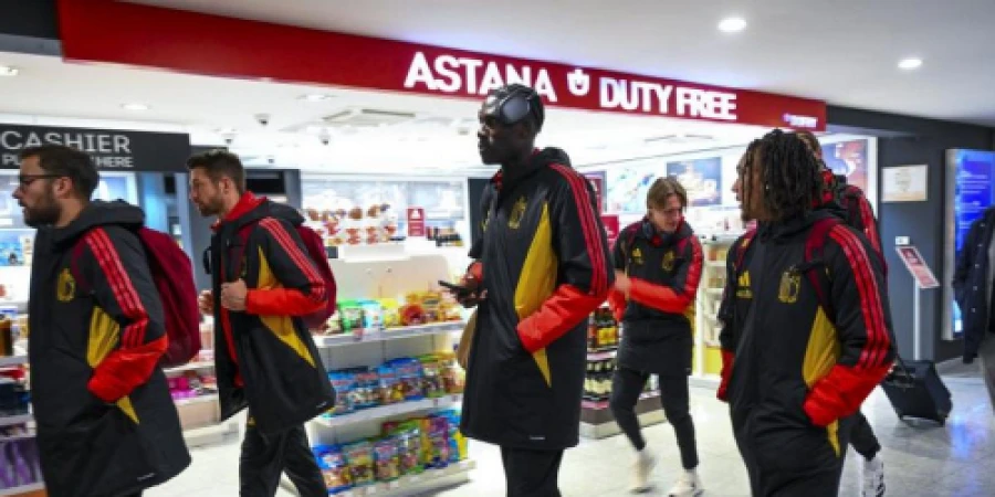 Бельгия құрамасы Қазақстанмен матч өткізу үшін Астанаға келді