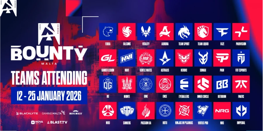 Определены 32 команды для BLAST Bounty 2026 Season 1