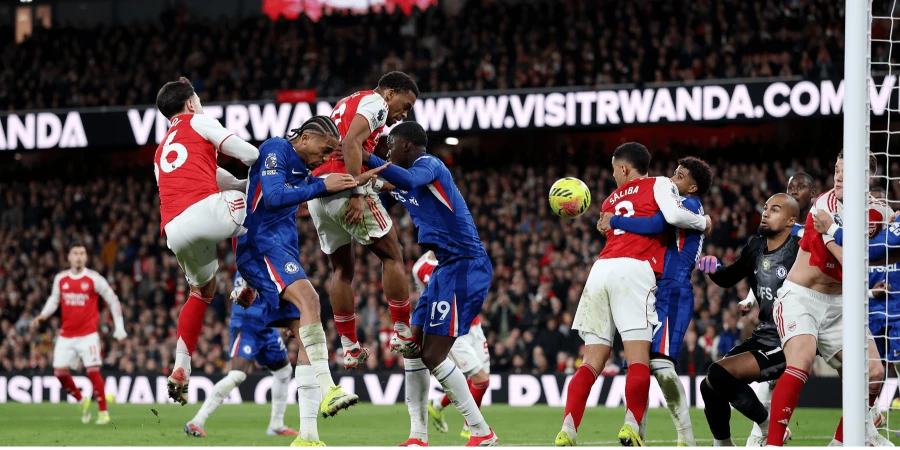 АПЛ: «Арсенал» екі бұрыштаманың арқасында Лондон дербиінде жеңіске жетті (бейнешолу)