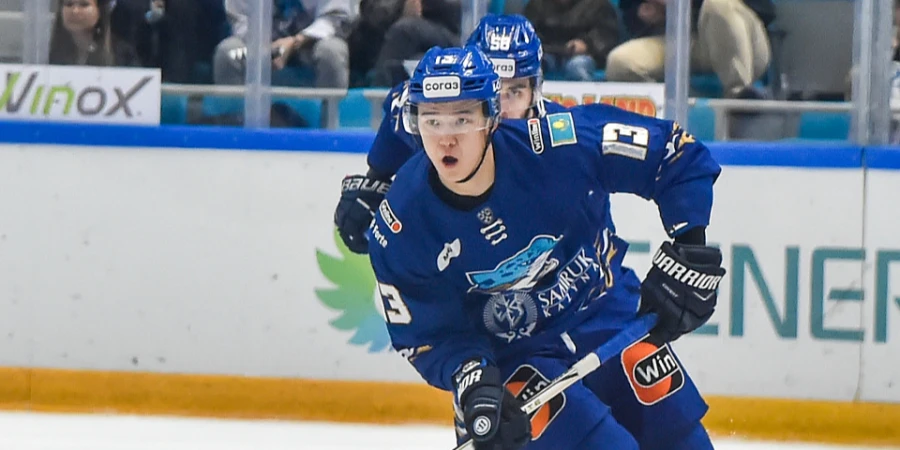 Казахский талант «Барыса» Кайыржан забил, переиграв "кипера" соперников один в один. ВИДЕО