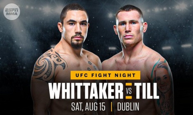 Прямая трансляция : UFC on ESPN 14: Уиттакер — Тилл