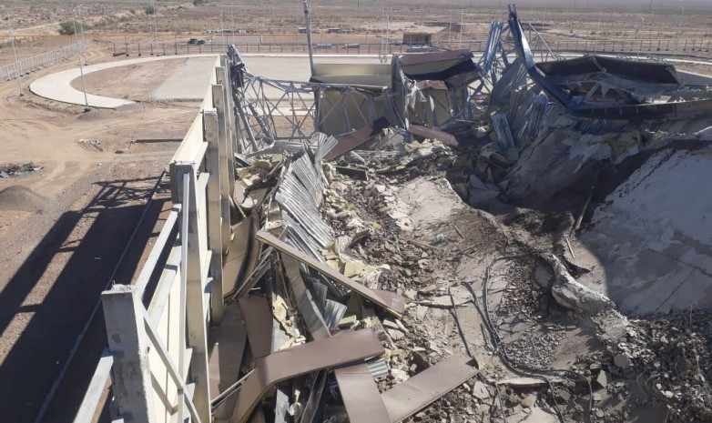 ФОТО. В Алматинской области рухнуло строящееся здание физкультурно-оздоровительного комплекса