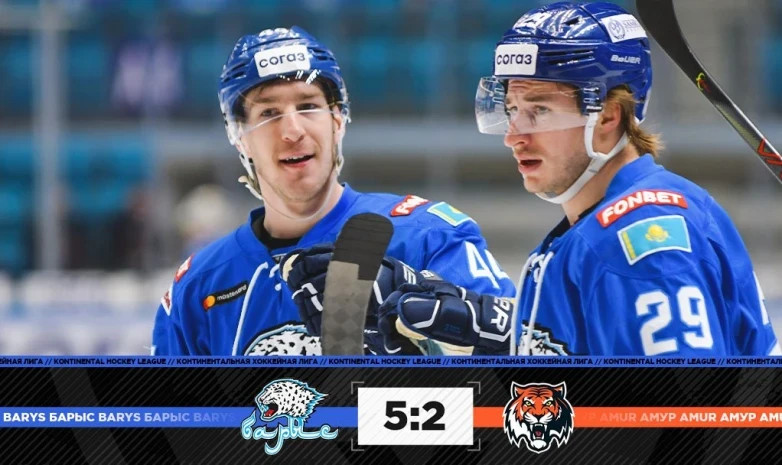 «Барыс» - «Амур» матчына бейнешолу
