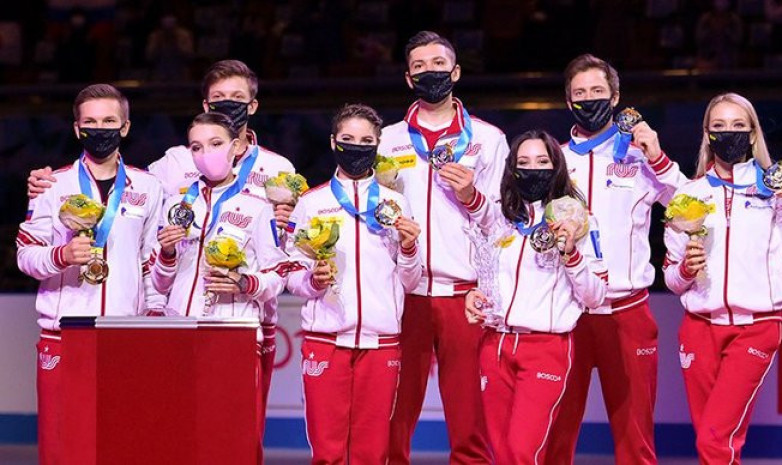 Российские фигуристы впервые выиграли командный чемпионат мира