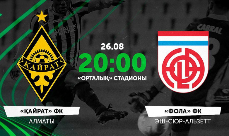 Конференция лигасы: «Қайрат» – «Фола» матчы көрерменсіз өтеді