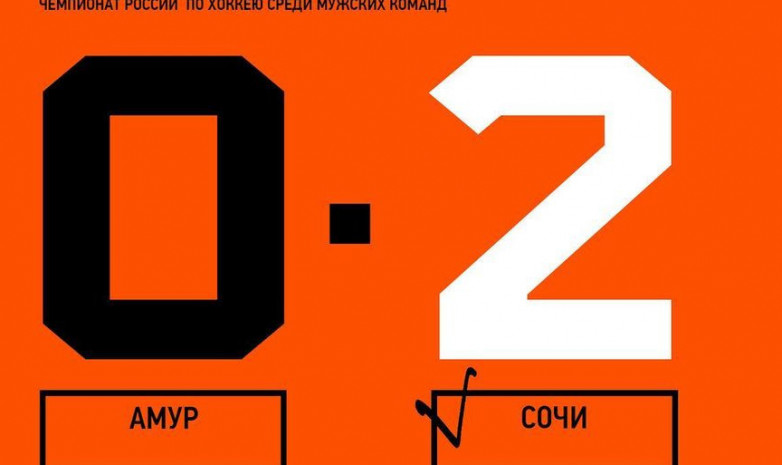 «Сочи» Назарова победил «Амур» на выездном матче КХЛ