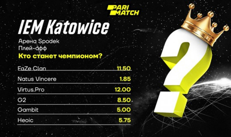 Parimatch назвал фаворитов плей-офф IEM Katowice 2022