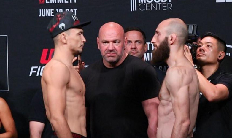 UFC: Дамир Исмагулов қарсыласымен көз арбасты