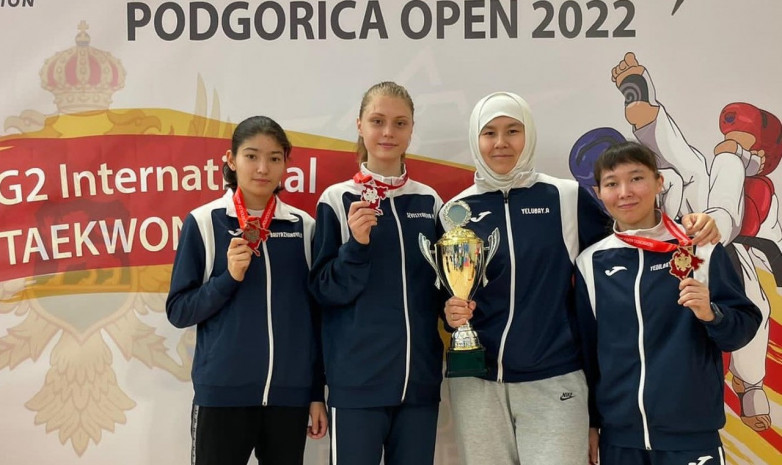 ​Podgorica Open: Қазақстандық таеквондошылар бір алтын, бір күміс және бір қола медаль иеленді