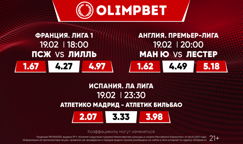 Расклады Olimpbet на главные футбольные события воскресенья
