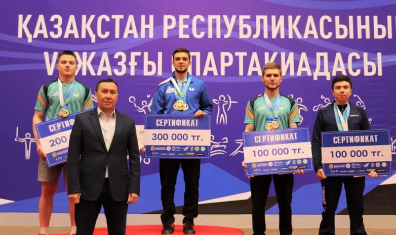 Үстел теннисінен Қазақстан спартакиадасының нәтижелері