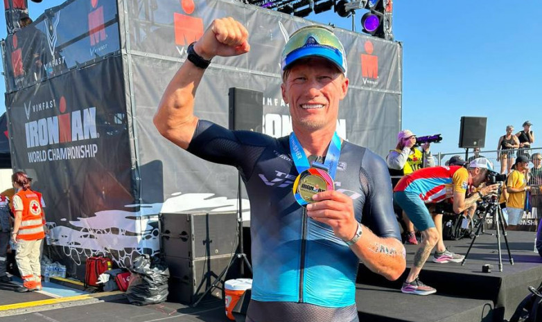 Легендарный казахстанский велогонщик стал чемпионом Ironman в Ницце