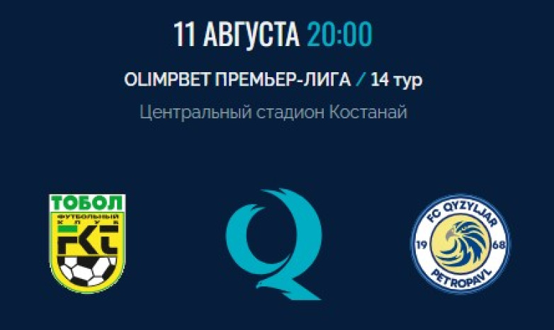 «Тобол» – «Кызылжар»: стартовые составы команд на матч Премьер-лиги