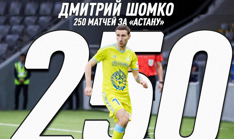 Дмитрий Шомко «Астана» сапындағы 250-ші матчын өткізді