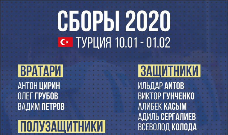 Состав «Кызыл-Жар СК» на на первый УТС