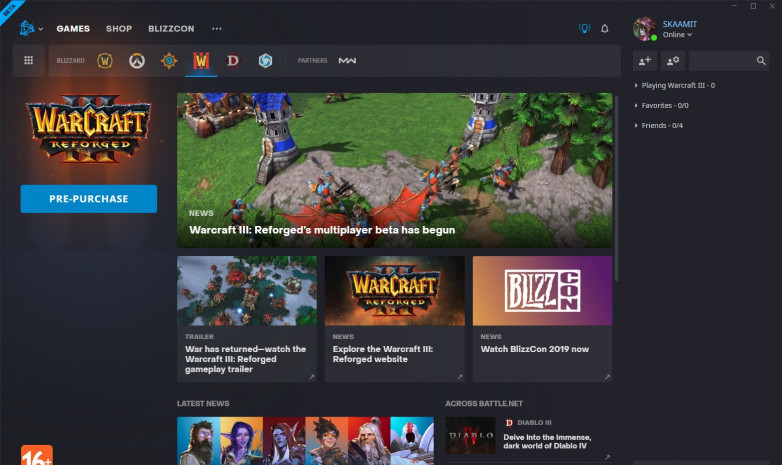 Blizzard запустила открытый бета тест обновленного клиента Battle.net