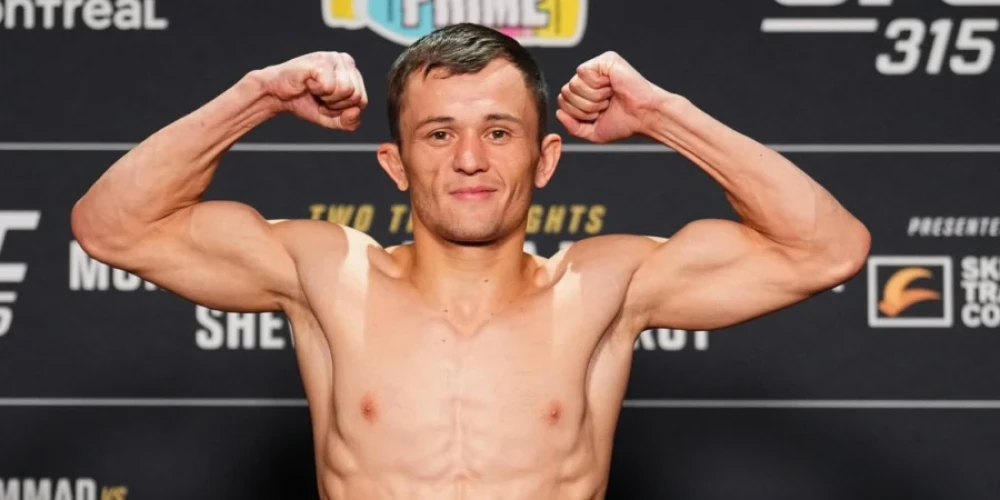 Бекзат Алмахан UFC-дегі үшінші жекпе-жегі алдында салмақ өлшеді