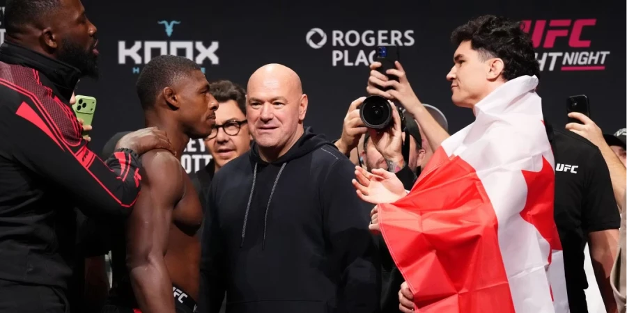 Хоакин Бакли не пожал руку Дане Уайту на дуэли взглядов турнира UFC Эдмонтон. Видео