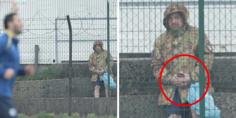 Военнослужащий попался на слежке за соперником Италии по стыкам