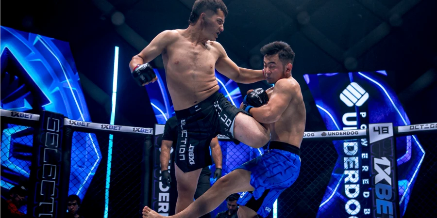 20-летний казах жестко финишировал узбека на турнире OCTAGON