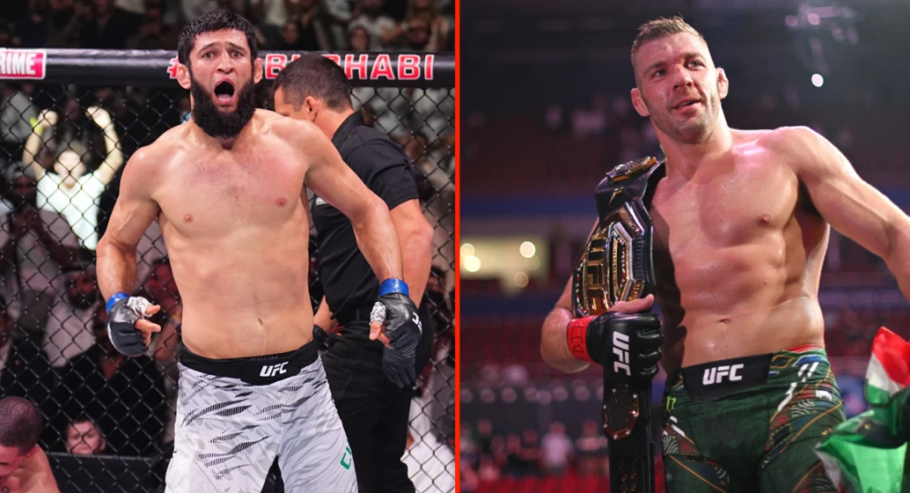 Чимаев и Дю Плесси встретились перед титульным боем на UFC 319. ВИДЕО