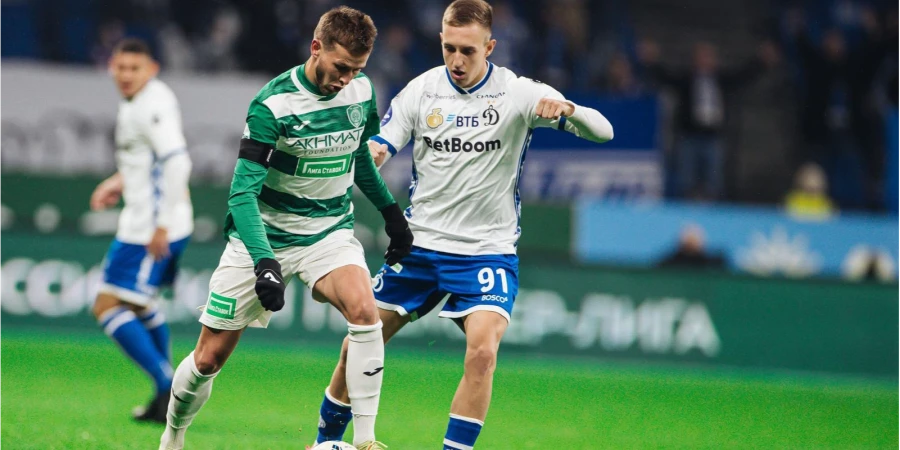 Прямая трансляция матча «Ахмат» – «Динамо» Москва с участием форварда сборной Казахстана