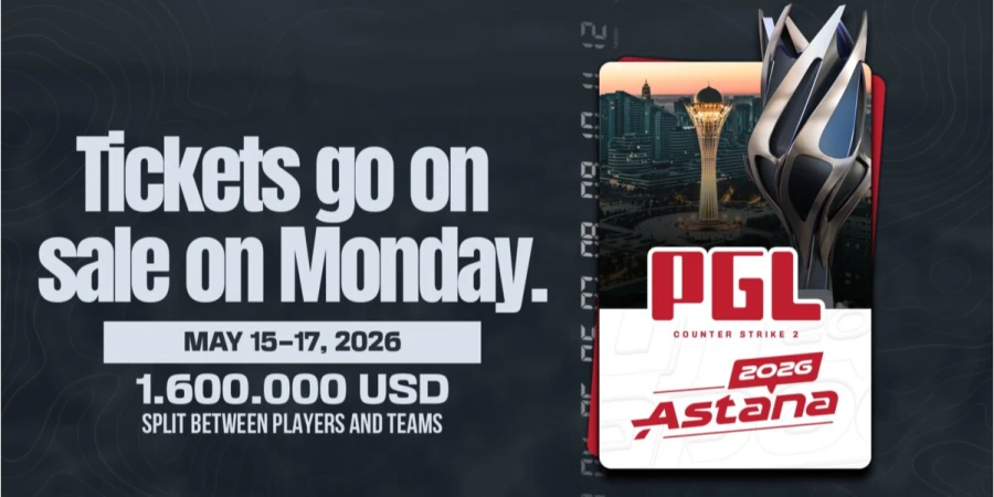 Билеты на PGL Astana 2026 поступят в продажу 8 сентября