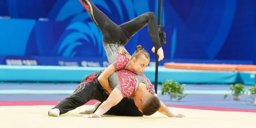 Спорттық акробатикадан екі отандасымыз XII Дүниежүзілік ойындарында өнер көрсетті