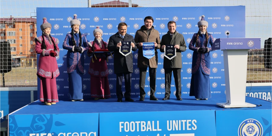 Көкшетауда FIFA Arena бағдарламасы аясында салынған футбол алаңы ашылды