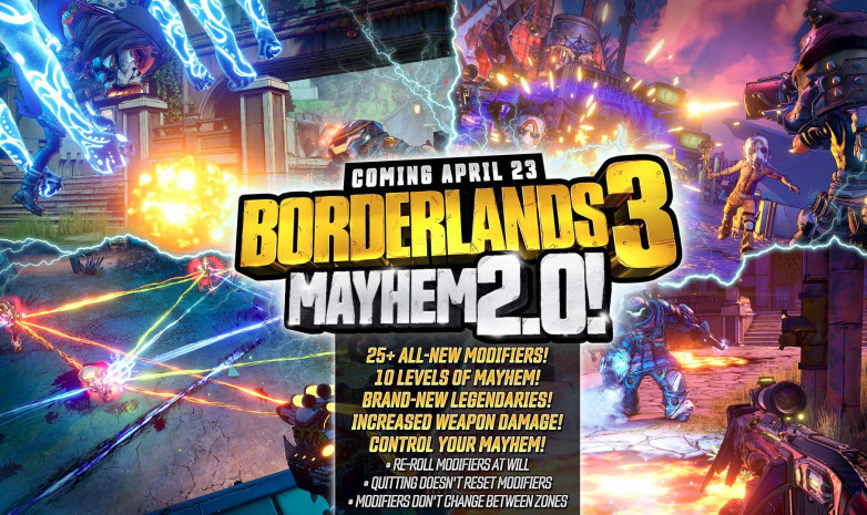 Для Borderlands 3 вышло крупное обновление, которое добавило игровой режим Mayhem 2.0