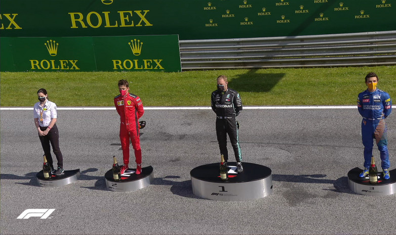 «Мерседес», «Феррари» и «Макларен» впервые оказались вместе на подиуме Формулы-1 