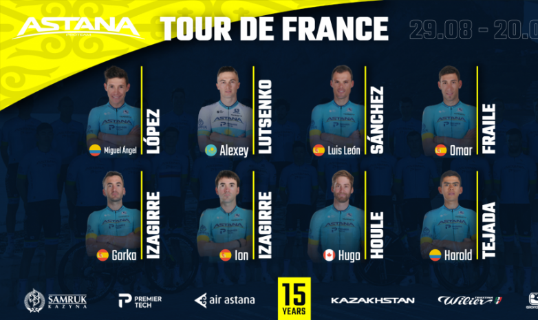 «Астана» огласила состав на «Тур де Франс»