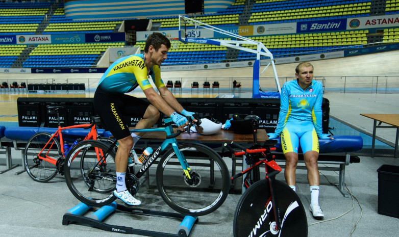 Фоторепортаж с тренировочных сборов сборной Казахстана по велоспорту на треке