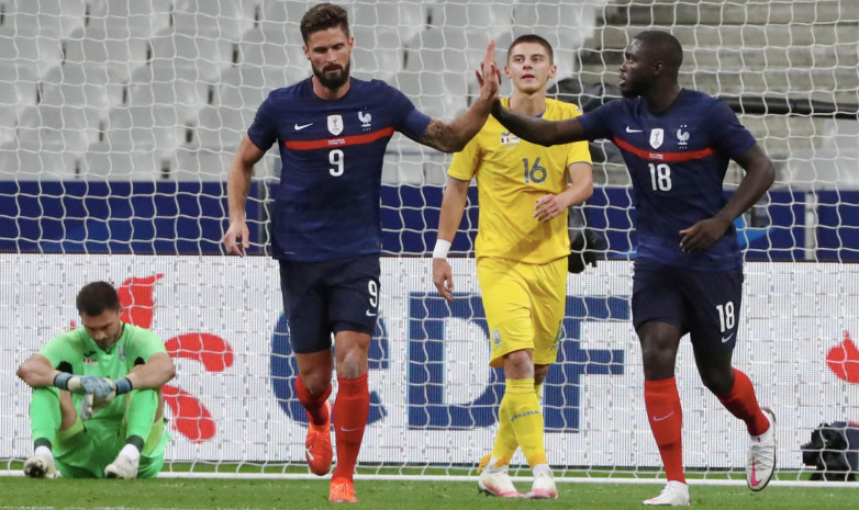 ВИДЕО. Франция уничтожила Украину в товарищеском матче, забив семь мячей