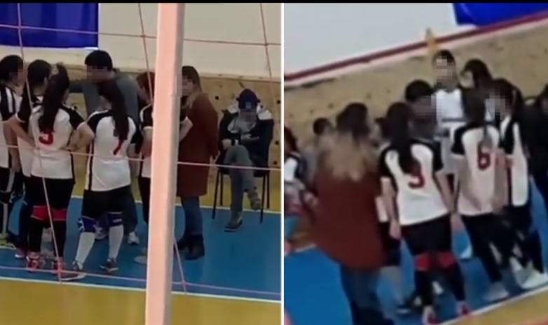 Казахстанский волейбольный тренер решил замотивировать игроков с помощью рукоприкладства. Видео
