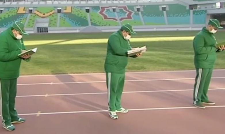 Президент Туркменистана провел необычные соревнования на Олимпийском стадионе Ашхабада