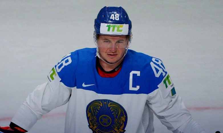 Капитан сборной Казахстана вышел на третье место в списке бомбардиров ЧМ по хоккею в Риге