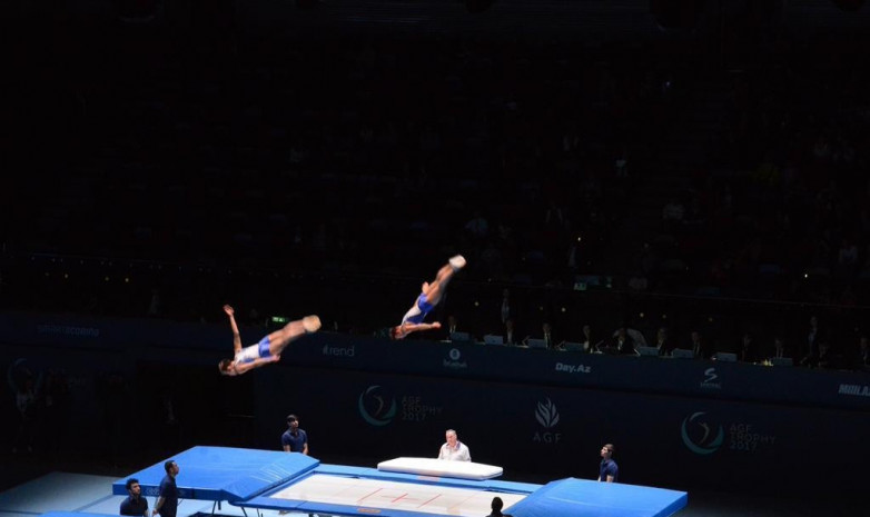 Казахстанцы завоевали серебро на этапе Кубка мира по батутной гимнастике