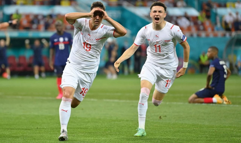 Швейцария сенсационно выбила Францию в серии пенальти и пробилась в 1/4 финала Евро-2020