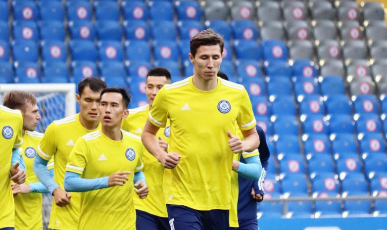 Видео тренировки сборной Казахстана перед матчем с Финляндией 