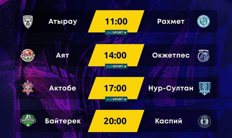 Расписание матчей первого дня Кубка Казахстана 