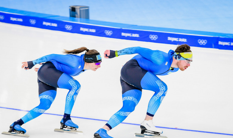 Фото. Казахстанские конькобежцы тренируются в Пекине 