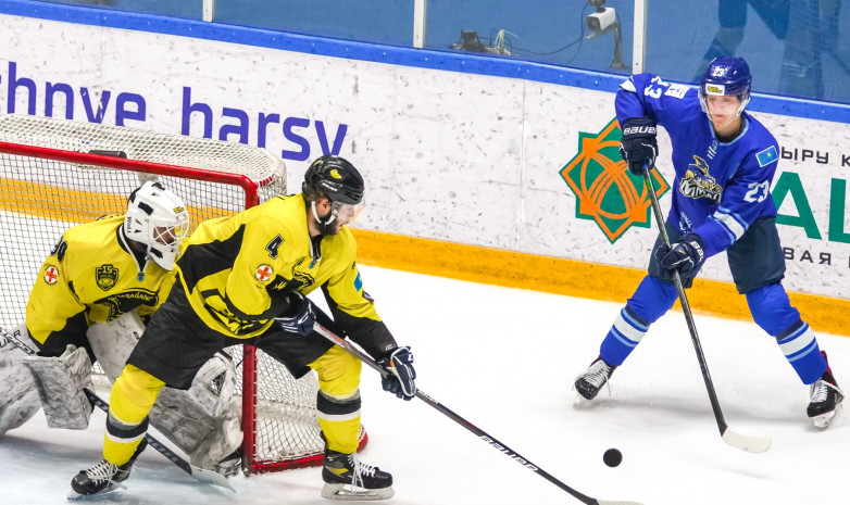 Прямая трансляция четвертых матчей 1/2 финала чемпионата Казахстана по хоккею