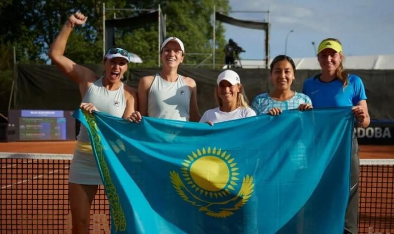 Видео тренировки казахстанских теннисисток за два дня до матча против Германии