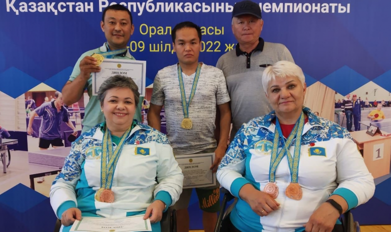 Акмолинцы стали чемпионами Казахстана по пара настольному теннису