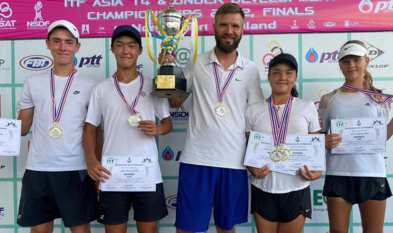 Казахстанские юниоры выиграли чемпионат Азии по теннису