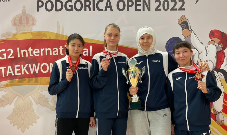 Золото, серебро и бронзу завоевали казахстанские таеквондистки на международном турнире в Черногории