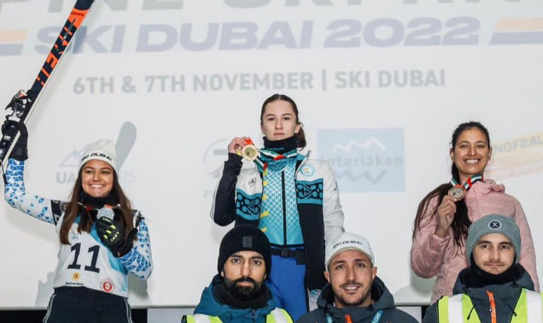 Казахстанская горнолыжница выиграла еще одну предсезонную гонку в Дубае