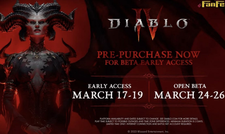 Открытое бета-тестирование Diablo IV пройдет с 24 по 26 марта